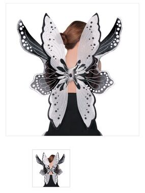 Black & White Butterfly Kids Costume Wings